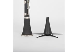 WINDFROMORT Support de clarinette en plastique noir – Compatible avec clarinettes en La et Sib – Cône court – Léger, portable et facile à ranger