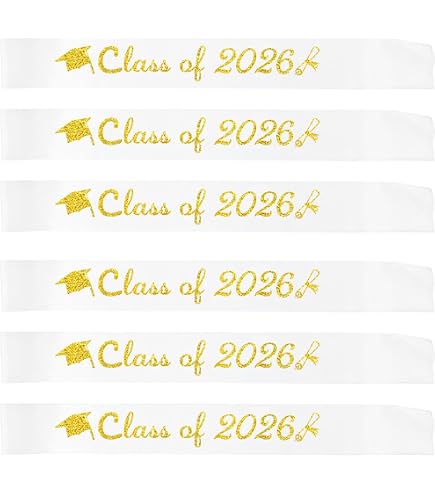 Fascia Laurea 2025 Con Scritta I Graduated Glitter Oro, Raso Nero, 80x9,4 Cm, Accessorio Per Foto E Festa Di Laurea - 2