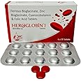 Heroglobin Daily Ferrous Bisglycinate Zinc Bisglycinate Cyanocobalamin & Folic Acid Tablets | Iron Supplement for Anemia | Improves Hemoglobin levels and Fatigue (Pack of 4) - 60 Tablets
