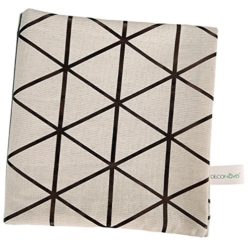 Deconovo Sofakissenbezug uni Kissenbezüge Auto Foliendruck 40×40 cm Dreieck Rotbraun 4er set - 8