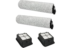 Rouleau de rechange BAMBOOST et filtre HEPA pour aspirateur sans fil Tineco iFloor 3 / Floor One S3 (2 filtres HEPA + 2 rouleaux de brosse principale) pack de 4 pièces au total