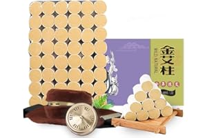 MOXAMO Purificador de moxa sin humo de ajenjo natural puro con tanque de cobre 54 rollos Sticks Moxibustión pura Moxa, proporción 60: 1 de pureza de 10 años