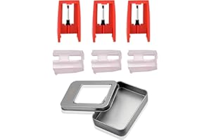 WEIBANG Mudimu Stylus for Record Player Including 3pcs Universal Turntable Replacement Stylus Needles With 1pcs Tin Box for Turntable Record Player Lp Phonograph