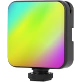 ayex ضوء فيديو RGB عالي الجودة، سطوع قابل للتعديل، 20 تأثيرًا ضوئيًا إبداعيًا، بطارية 2000 مللي أمبير، USB Type-C