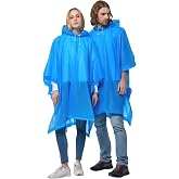 OSDUE Waterproof Rain Poncho, 2 Pieces Raincoats Waterproof Reusable Hooded Poncho Raincoat Women Men Adult Portable Pluie Po