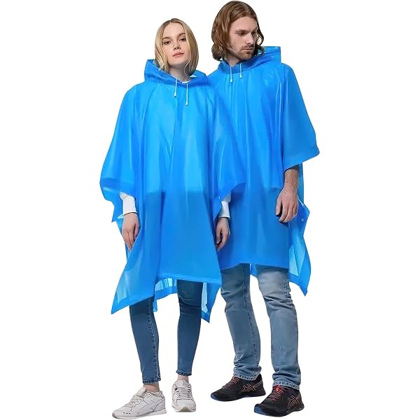 Poncho Antipioggia EVA Riutilizzabile - Unisex, Impermeabile, Lungo Con