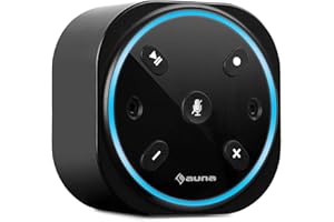 auna Intelligence Plug Wireless - Steckdosenradio, Steckdosen-Lautsprecher, Internet-Radio für Bad, Alexa-VoiceControl, Spotify Connect, Bluetooth, 2 W RMS, bis 30 m WLAN Reichweite, schwarz