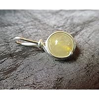 Filigraner Kettenanhänger Edelstein Rutilquarz - versilbert