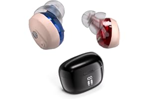 DELMICURE 32-Kanal-Geräuschunterdrückungsgerät für Senioren, 8 Lautstärkestufen, 4 Klangmodi, 70 Stunden Akkulaufzeit,Digitales wiederaufladbares Soundgerät für Erwachsene und Senioren