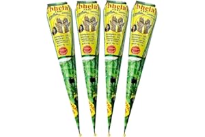 HANUMAN STORE 4 x 35g +/- Henna Chhela's Golecha 100% Natural Red-Brown Mehendi Cone, No Chemicals, No PPD