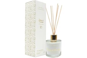 SEAL AROMAS - Mikado Christmas Dulces de Navidad [ Huele a Canela y Manzana ] Aroma de Navidad Natural 100ml Duración 60 días | Difusor de Aroma con 5 Palos de Bambú, para Cuartos - Hogares