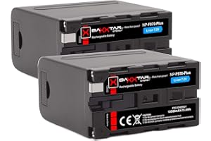 Baxxtar PRO 2X Akku NP-F970 Plus (Black Series/10500mAh) - LG Cells Inside - mit Powerbank Funktion (USB Ausgang), DC Ausgang und Battery Check