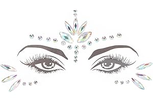 HONIWU Glitzersteine Selbstklebend Gesicht, Steine Gesicht Selbstklebend, Strasssteine Selbstklebend Gesicht, Glitzersteine für Gesicht, für Faschingsparty Make-up