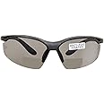voltX 'CONSTRUCTOR' BIFOCAL Reading Safety Glasses (SMOKE/GRAY +2.5 Dioptre) UKCA & CE EN166F certified/Cycling Sports Glasses includes safety cord + UV400 anti fog coated lens