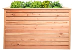 Mega Holz Hochbeet Rhombus L Lärche Holz für Außen Naturbelassen Kräuterbeet Gemüsebeet Pflanzkübel