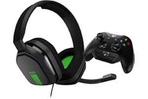 ASTRO Gaming A10 Wired Gaming Headset + Controller-Mounted MixAmp M60, ASTRO Audio, Dolby ATMOS, Game:Voice Balance Control for Xbox Series X|S, Xbox One - Grey/Green
