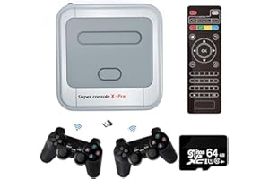 ASTARAMA Super Console X Pro - Console da gioco retrò, mini TV con scheda da 128 GB, per uscita TV HDMI 4K, integrata in oltre 41.000 giochi, 2 gamepad supporto WiFi/LAN (64G)