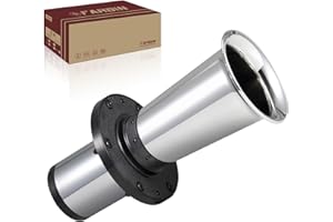 ‎FARBIN FARBIN Retro Hupe Ahooga Hupe für Auto LKW Antik oldtimer Hupe Signalhorn alte 12V 130db Klassisch Vintage Hupen Metall (Silber Hupe)