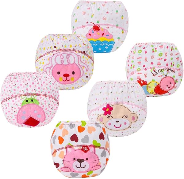 FedMois Baby Potty Training Pants Boys Girls Training Underwear Reusable (6 Pack) - 1