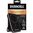 Duracell Magnetic Powerbank 5000mah Magsafe Compatible Fast Charging Wireless Powerbank with Flip Stand Slim External Battery for iPhone, iPad, Android, Samsung & Airpods