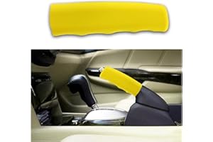 BESULEN Car Handbrake Cover, Silicone Anti-Slip Hand Brake Sleeve, Wave Shaped Decorative Protector for Car Brake Lever, Universal Handbrake Comfortable Grip Cover Car Interior Accessories