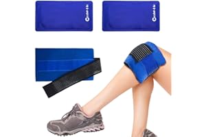 WORLD-BIO 2 Sac Gel Glace Réutilisable Genou, Pack Chaud Froid pour Gonflement, Blessures Sportives, Chirurgie, Articulaires Genou Soulagement de la Douleur, Idéal pour Entorses, Foulures, Arthrite, Ecchymoses