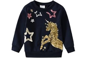 VIKITA Manga Larga Algodón Floral Camisetas T-Shirt Niñas 3-8 Años