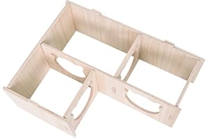 TOLENRE Wooden House for Mice, Small Hamster Corner House, 3 Chambers Wooden Hamster House, Wood Cabin for Syrian Hamsters Dwarf Hamsters Gerbils Chinchilla Rat Small Animals Hideout Décor (22.5*17.8*8cm)