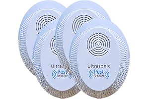 Pest Master - Ultrasonic Pest Repeller Pack of 4, Powerful Mouse Repellent and Ideal for Mice, Rats, Mosquitoes, Cockroach, Moths, Ants, Wide Frequency Range Pest Control Device, D2
