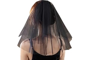 SINLOV Wedding Veils 2-Tier Veil Women’s Wedding Veil Bridal Tulle Veil Shouder Length Short Veil with Comb Hair Accessories for Brides