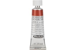Schmincke - Horadam Gouache, Englischrot, 15 ml-Tube, 12 646 006, feinste Gouache, natürliche Deckkraft, höchst pigmentiert, farbintensiv und matt