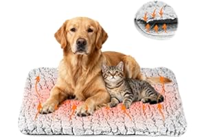 Adiwo Tappetino Riscaldante 70x48cm, Cuccia per Gatti con Coperta Autoriscaldante, Pad Caldo Lavabile Eco-Friendly Antiscivolo, Senza Elettricità per Gatti e Cani Piccoli e Medi