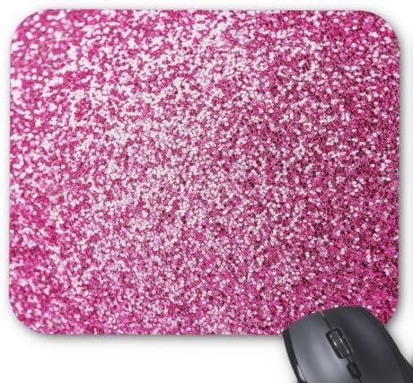 Gaming Mouse Pad Candy Pink Glitter Desktop and Laptop 1 Pack 22x18cm/7x8.66inch