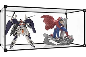 VAVAVIA Vitrine Acrylique, vitrine empilable Transparente, vitrine de Collection Anti - poussière Porte Auto - Assemblée Jouet Figurine modèle de Voiture Collection de Figurines (55x30x35cm)