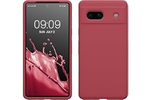 kwmobile Carcasa Compatible con Google Pixel 7a Funda - Case TPU y Silicona antigolpes - Apto Carga inalámbrica - Rosa Oscuro