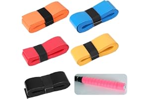 QTKSCEADLNCE 5 Piezas Enhance Grip de Repuesto para Raqueta, Antideslizante y de Secado Rápido Cinta de Agarre Antideslizante Tenis Bádminton para Mango Multicolor Cinta de Agarre para Pádel Tenis Bádminton Squash