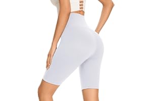 Gayhay Radlerhose Damen Knielang Leggings Kurze Sport Shorts Sommer High Waist Sporthose Gym Yoga Lauf Hose Blickdichte Shapewear Bauchweg Leggins