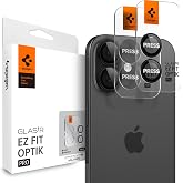 Spigen iPhone 17/16 Plus / 16 ile Uyumlu Kamera Lens Koruyucu Cam Kolay Kurulum Glas.tR EZ Fit Optik Pro (2 Adet) Black - AGL
