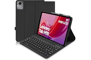 Hofsos Tastiera Custodia per Lenovo Tab M11 2024 11 Pollici,Cover con Tastiera per Lenovo Tab M11, Italiano QWERTY Rimovibile Bluetooth tastiera,Custodia con Supporto Pencil per lenovo tab m11 -Nero