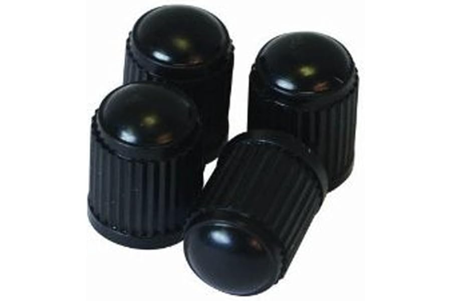 10 x Black Plastic Tyre Valve Dust Caps Car Motorbike Van Quad ATV Bike Bicycle by AllTrade Direct