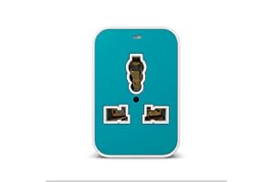 EVERPRO 6A to 16A Converter Plug with LED Indicator, Universal International Socket, Heavy Duty 3 Pin Adapter for Home Applia