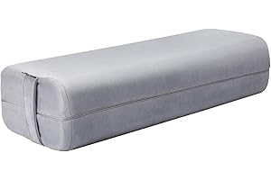 ‎REEHUT REEHUT Yoga Bolster für Yin Yoga Yoga Kissen Rechteckig mit Waschbarer Bezug aus Wildleder Stoff und Bequeme Griff 66 x 26 x 15cm,Yoga Meditationskissen