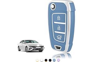 TOOMUME Etui na kluczyki do samochodu z TPU, etui na kluczyki pasuje do Hyundai i30 ix35 i30n Kona Tucson NX4 Elantra Accent Solaris Sonata Creta Verna, ochronne etui na klucze, obudowa kluczy - Flip