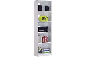 Habitdesign Hugo B10 Libreria, 52 x 25 x 180, Bianco