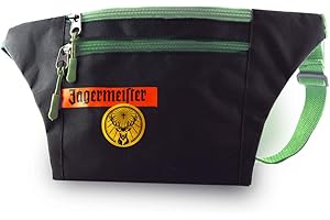 ALBELLION Originale Bauch-Tasche von Jägermeister ® Gurt-Tasche Gürtel-Tasche Hüft-Tasche Tragetasche | schwarz/grün