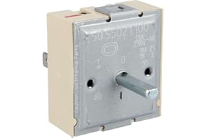 Kochplattenschalter Energieregler Zweikreis rechtsdrehend aufsteigend Kochfeld Herd EGO 50.55021.100 stufenlose Regulierung passend Electrolux AEG 3051706210 Miele 4726250 Indesit C00267119