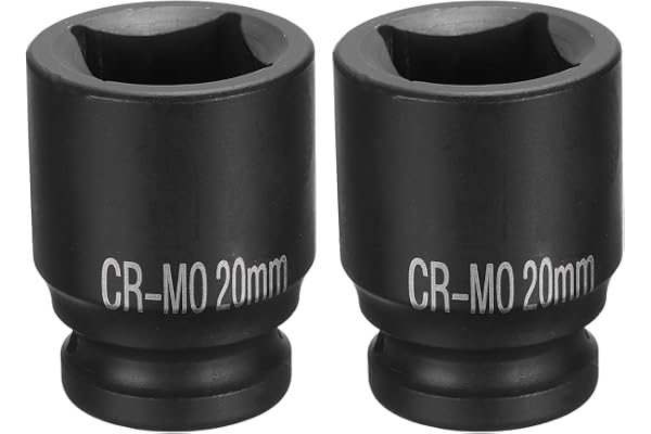 QUARKZMAN 2 stycken 4-punkts fyrkantigt bussning 1/2 tum drive 20 mm metrisk fyrkantig impact-uttag CR-MO-mörkläggning standa