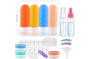 Reiseflaschen Silikon, Vexillic 16 Stück Reise Flaschen zum Befüllen 90ml Travel Bottles Auslaufsichere für Shampoo Creme Duschgel