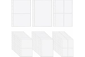 30 st A5 pärm Fotohöljen Samlarkortsfodral, Genomskinliga fodral A5, Vattentäta PVC 6 hål Prospektfodral Fotokortpärm för Fot