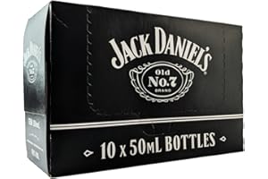 JACK DANIEL'S Jack Daniels Miniature American Bourbon Whiskey 5cl Miniature - 10 Pack
